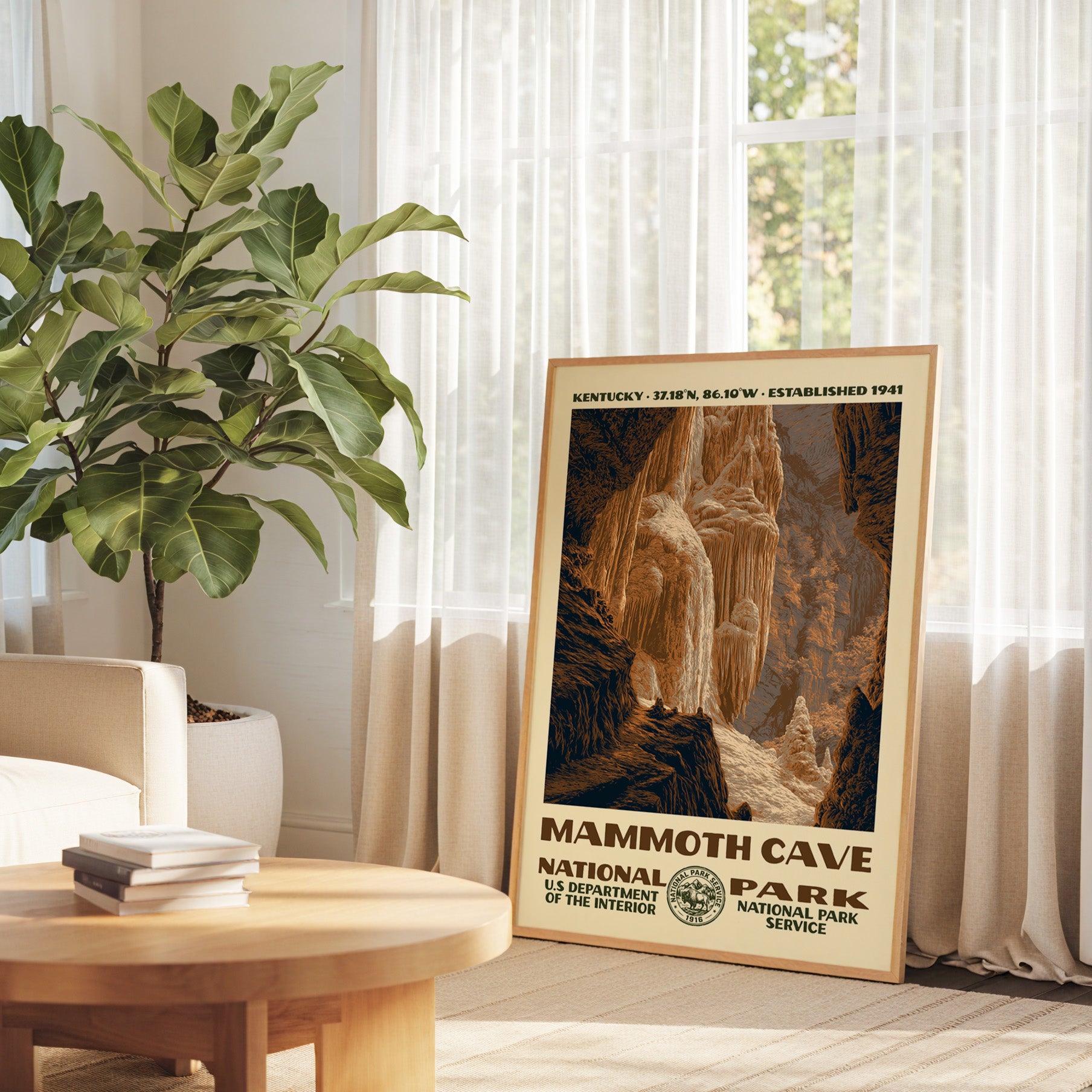 Mammoth Cave National Park Vintage WPA Art