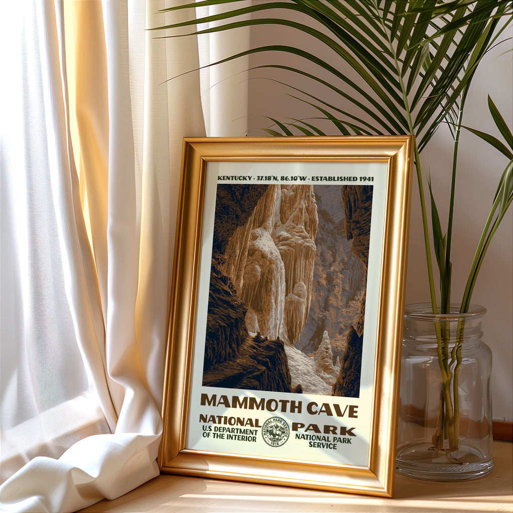 Mammoth Cave National Park Vintage WPA Art