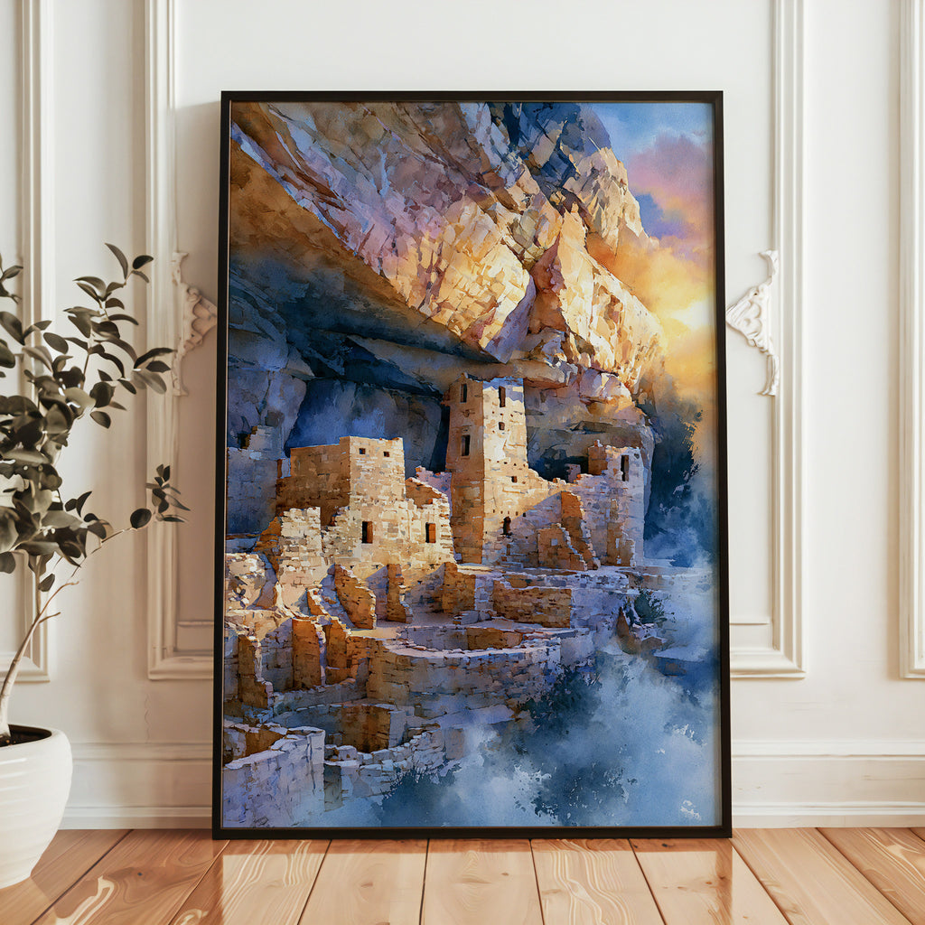 Mesa Verde National Park Watercolor Art