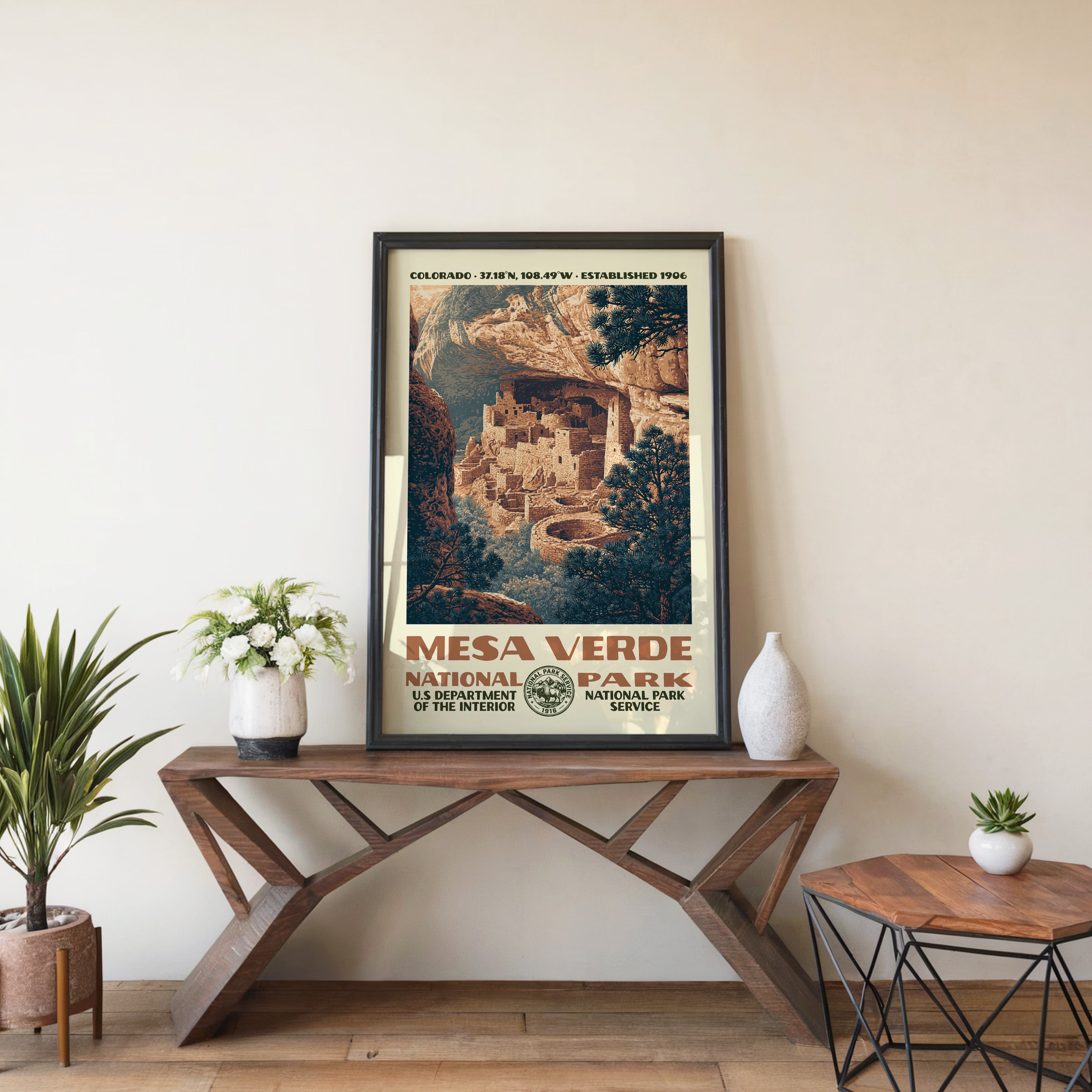 Mesa Verde National Park Vintage WPA Art