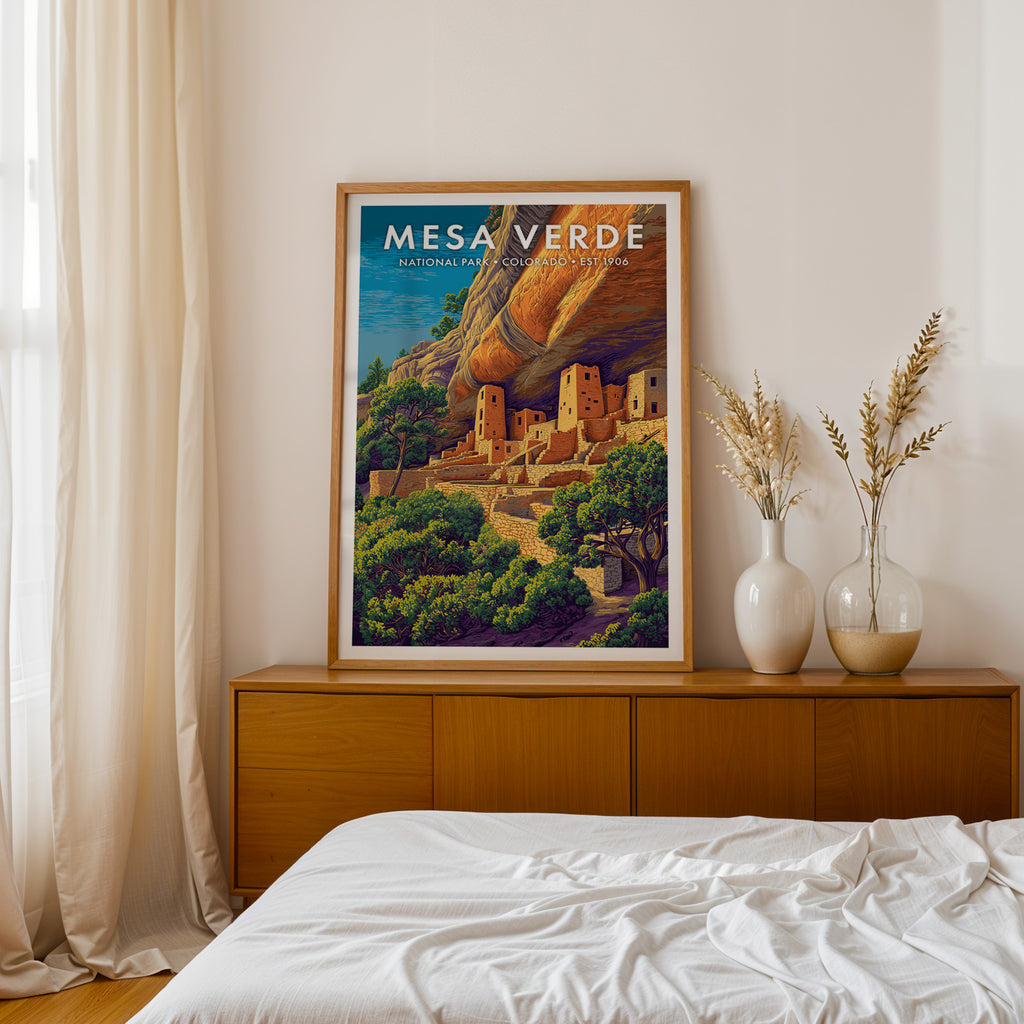 Retro Mesa Verde National Park Print