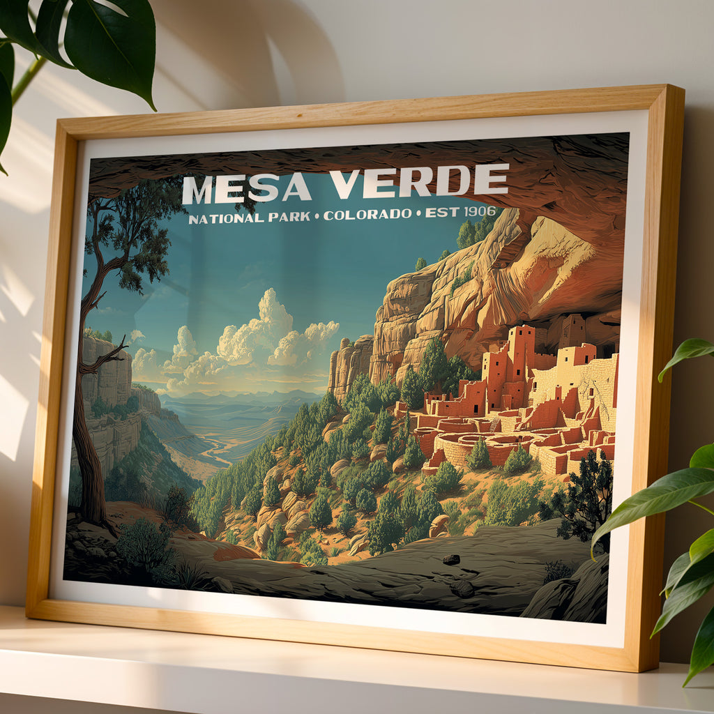 Mesa Verde National Park Horizontal Vintage Art
