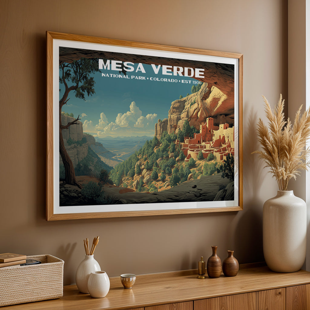 Mesa Verde National Park Horizontal Vintage Art