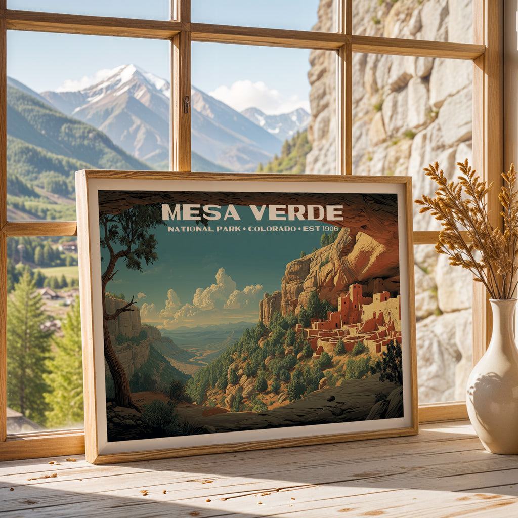 Mesa Verde National Park Horizontal Vintage Art