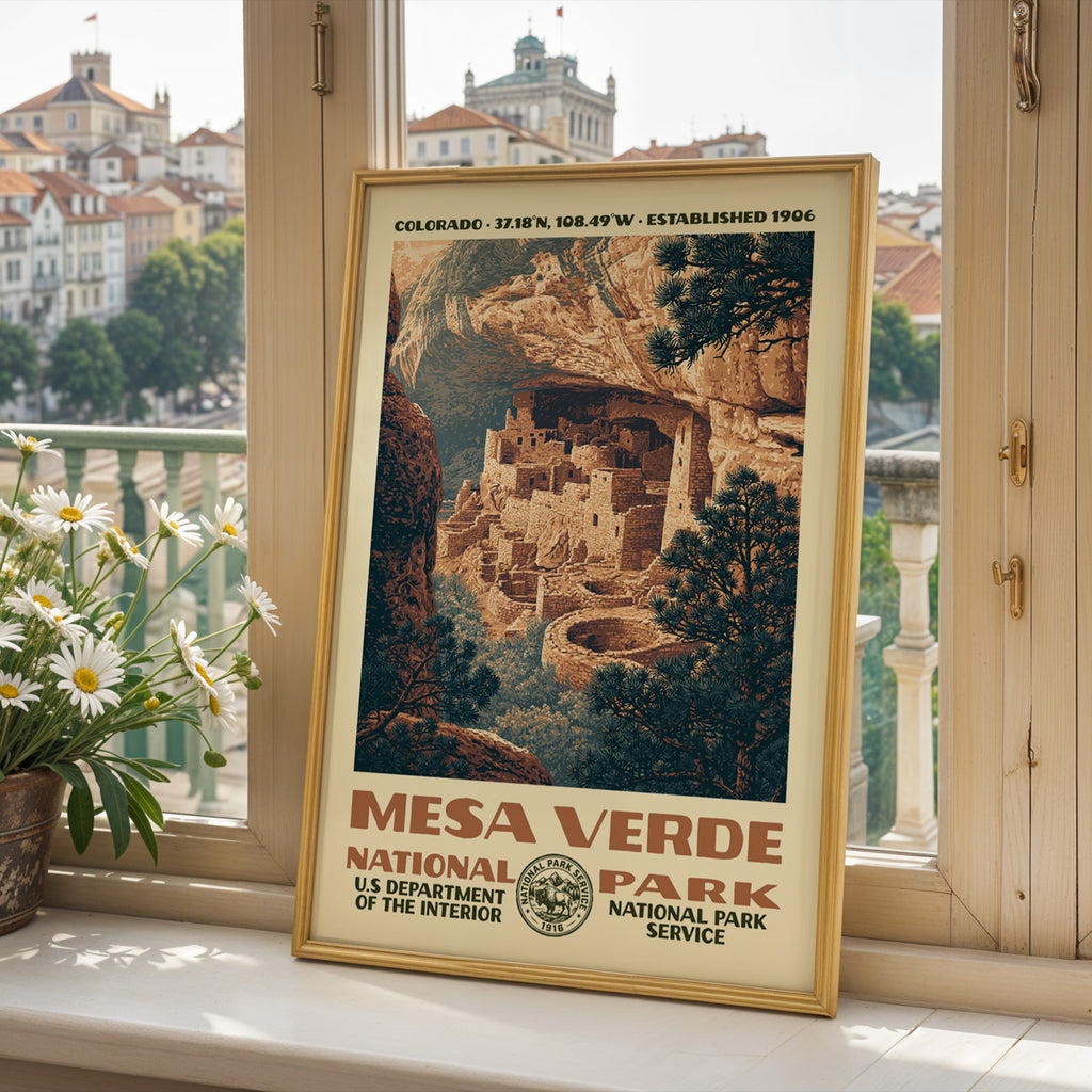 Mesa Verde National Park Vintage WPA Art