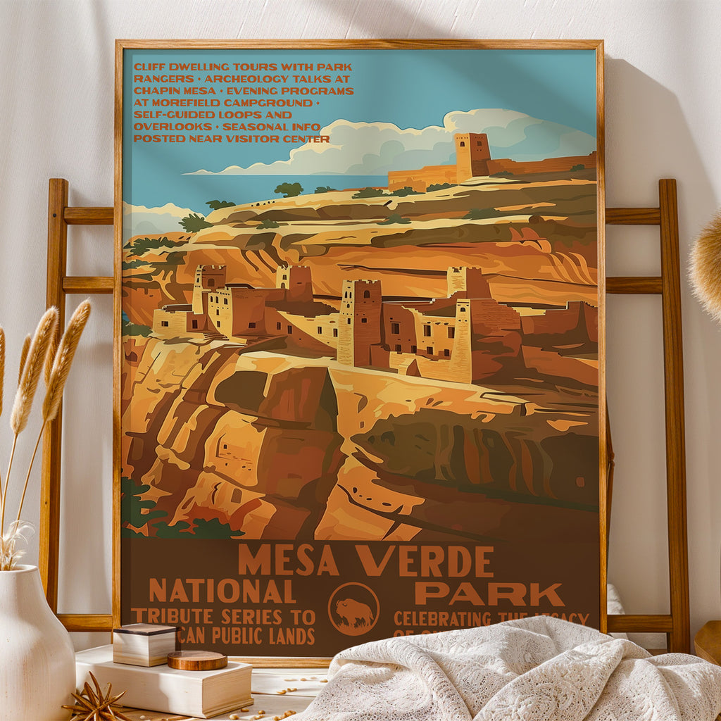 Mesa Verde National Park Vintage WPA Art
