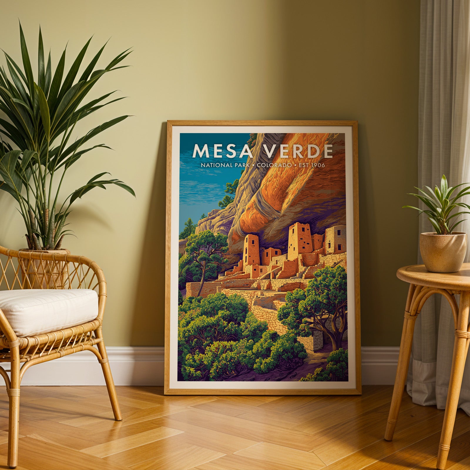 Retro Mesa Verde National Park Print