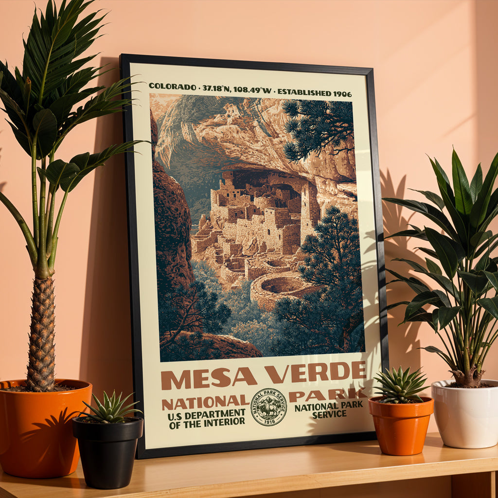 Mesa Verde National Park Vintage WPA Art
