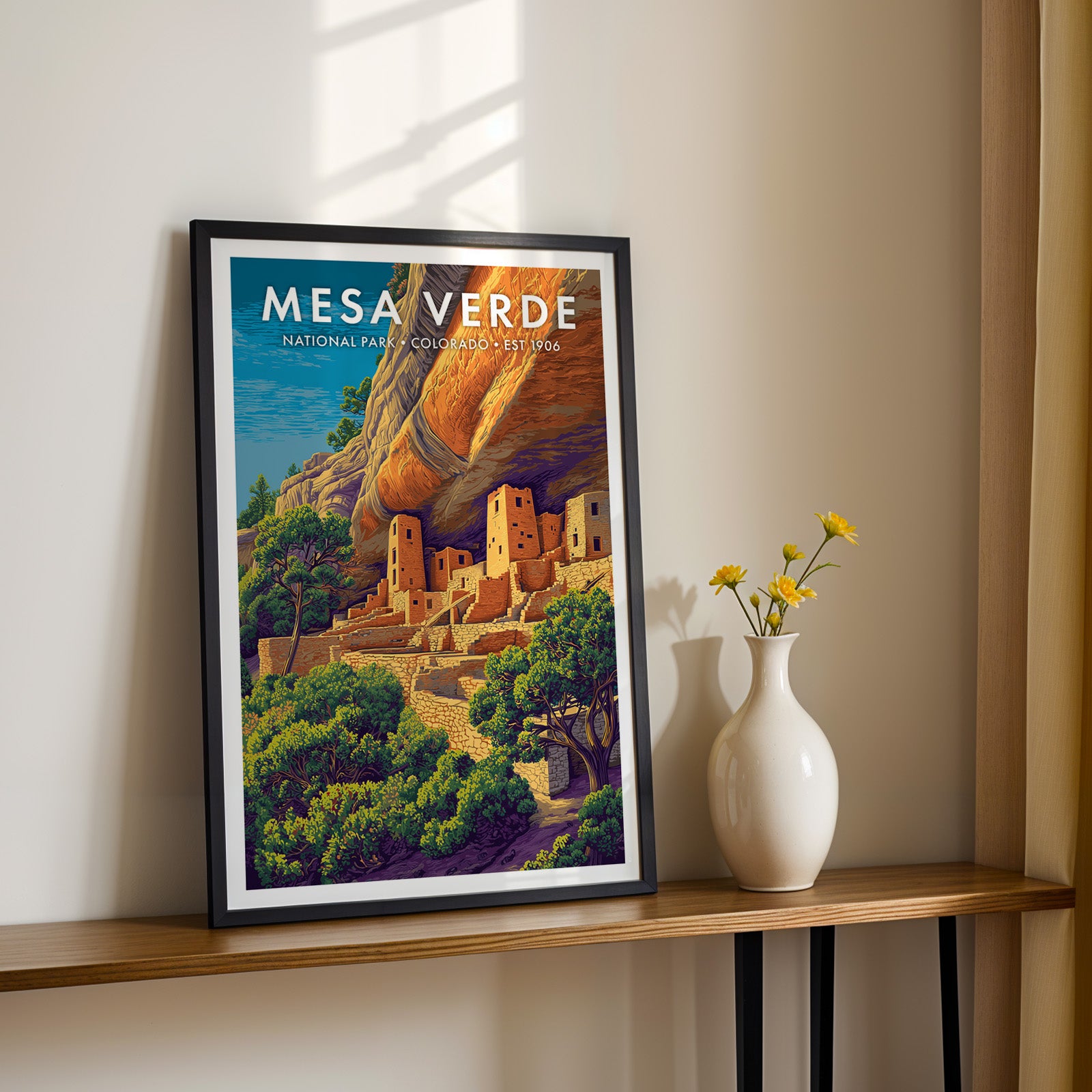 Retro Mesa Verde National Park Print