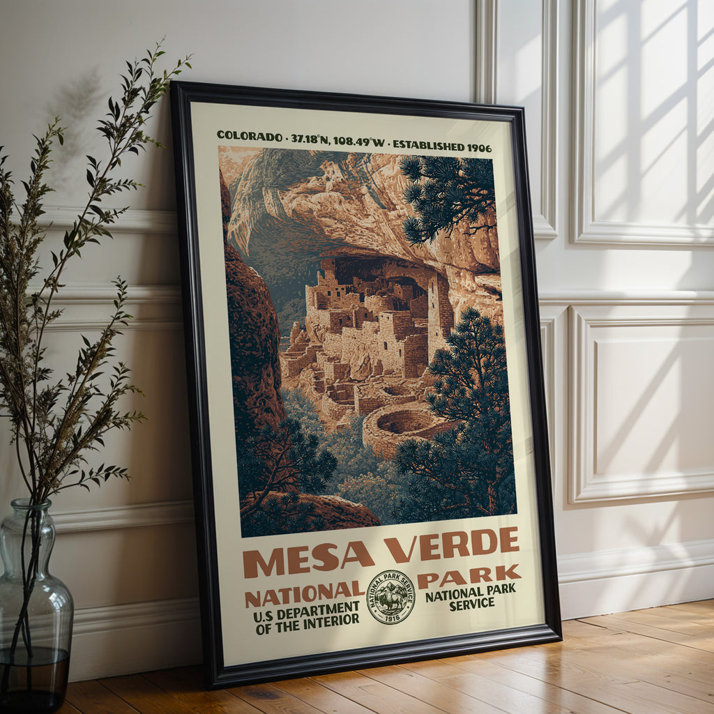 Mesa Verde National Park Vintage WPA Art