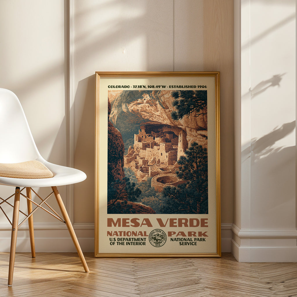 Mesa Verde National Park Vintage WPA Art