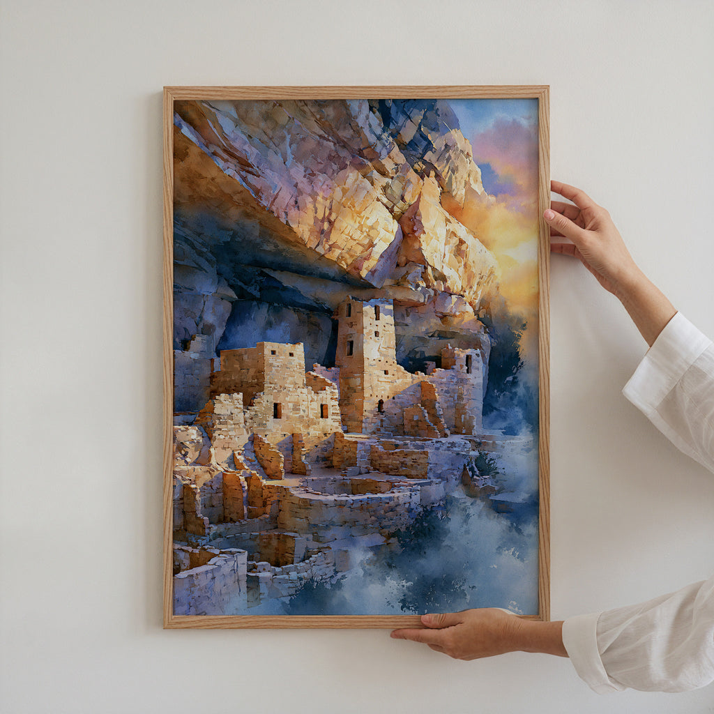 Mesa Verde National Park Watercolor Art