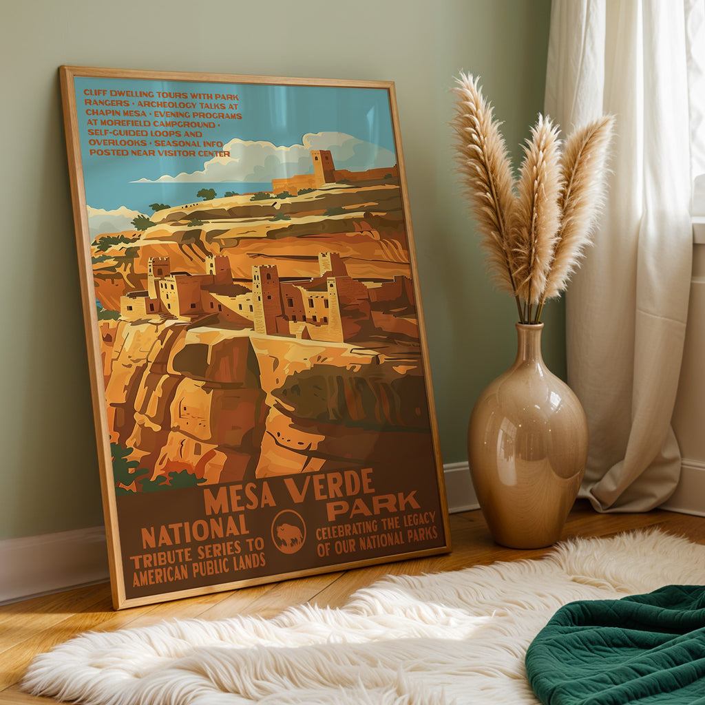 Mesa Verde National Park Vintage WPA Art