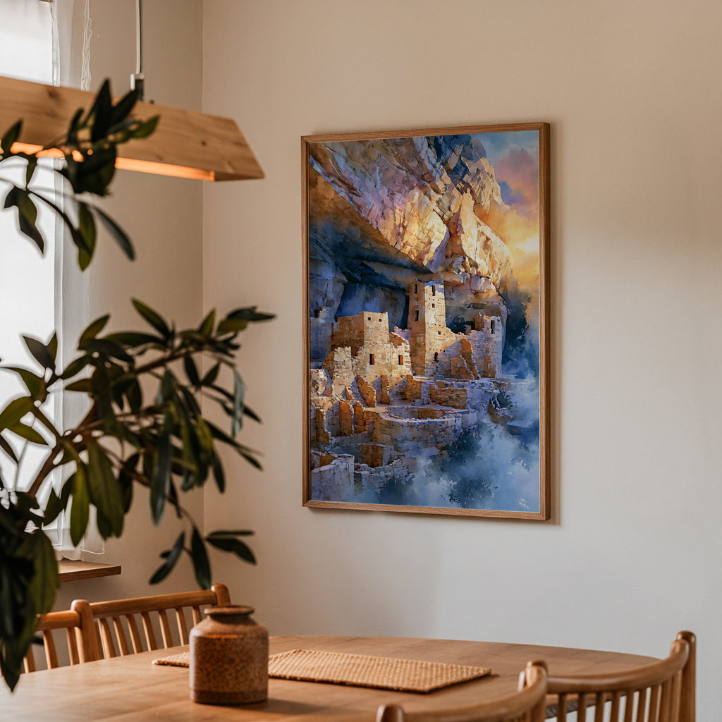 Mesa Verde National Park Watercolor Art