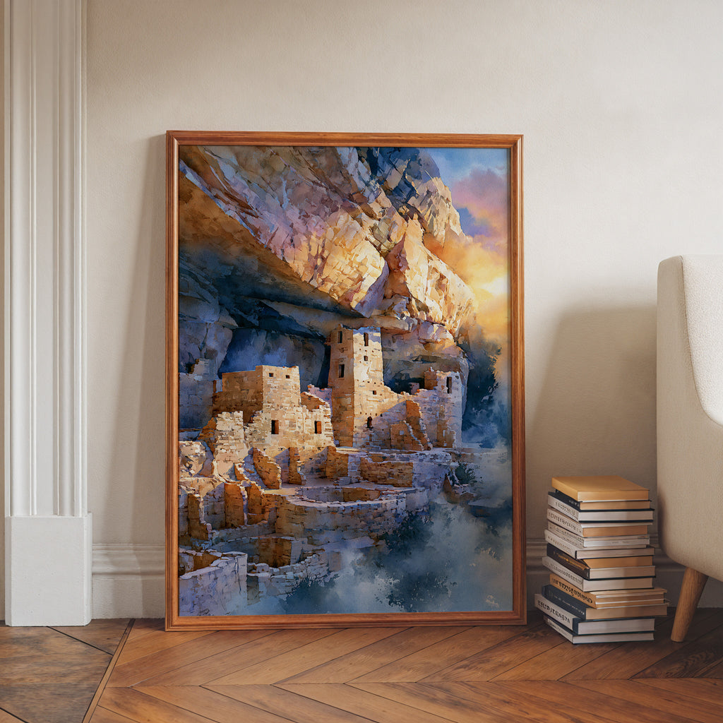 Mesa Verde National Park Watercolor Art