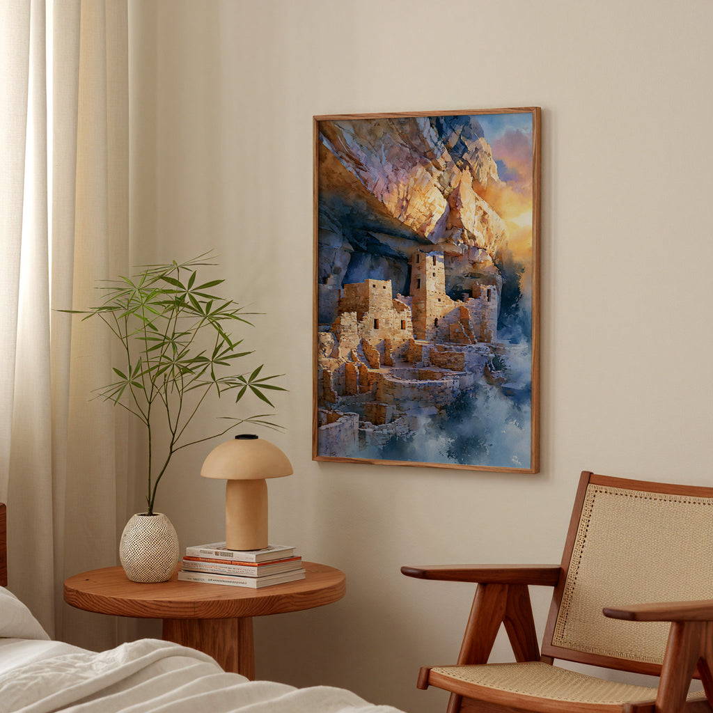 Mesa Verde National Park Watercolor Art