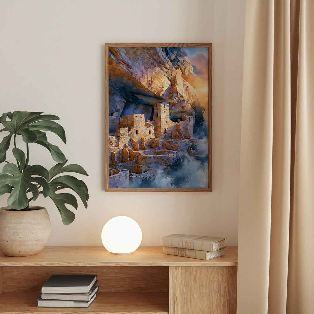Mesa Verde National Park Watercolor Art