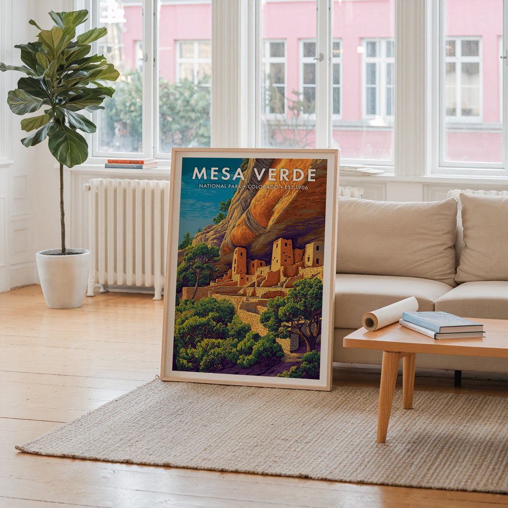 Retro Mesa Verde National Park Print