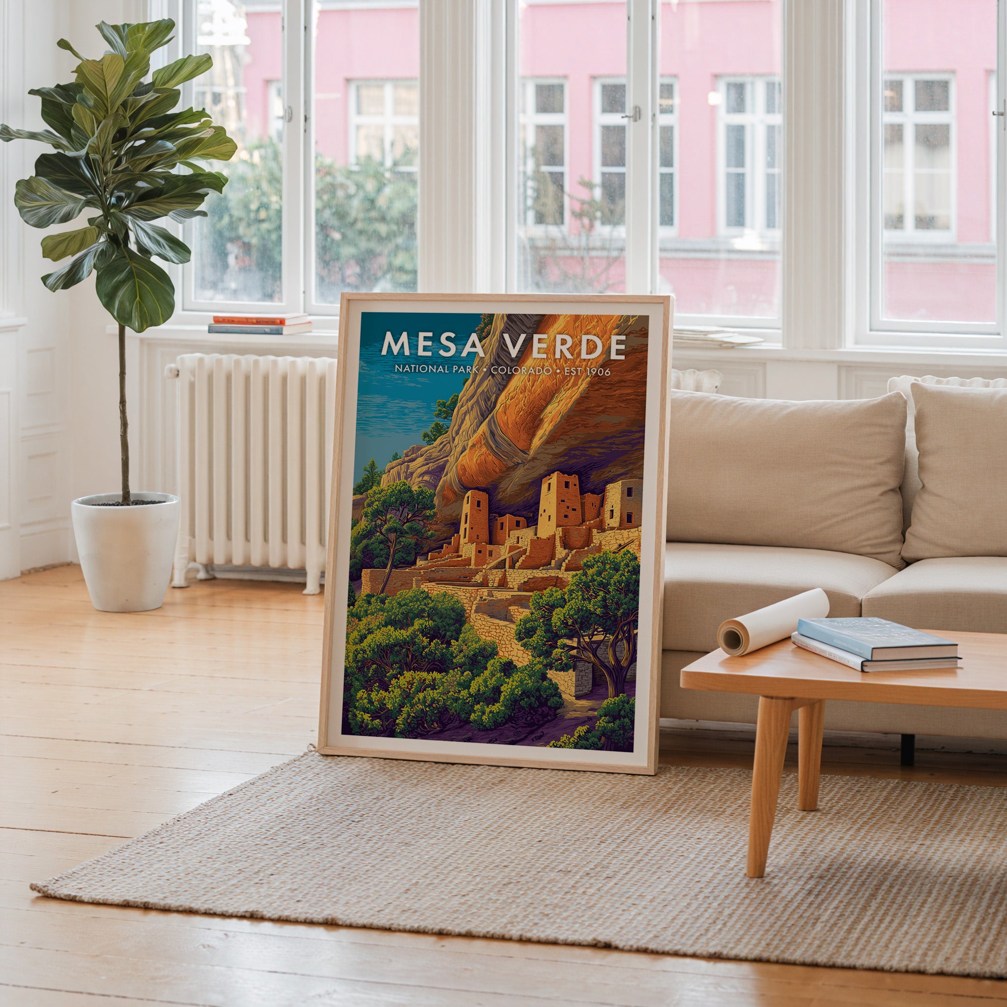 Retro Mesa Verde National Park Print