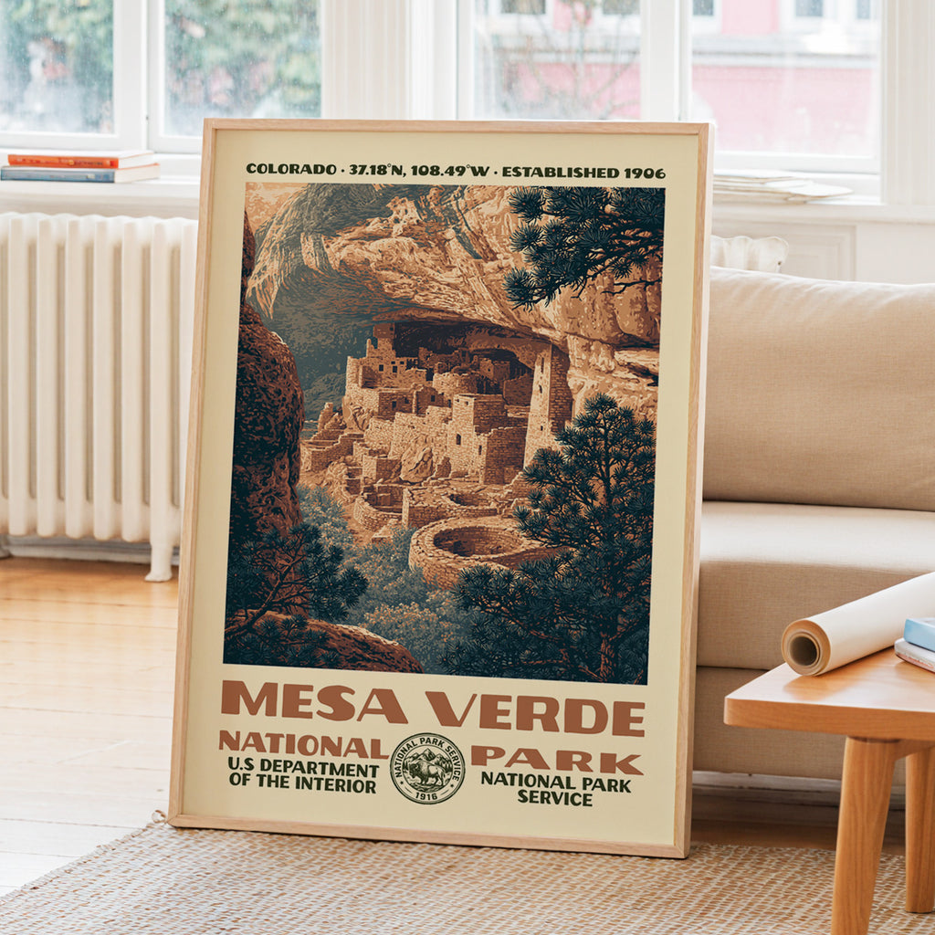 Mesa Verde National Park Vintage WPA Art
