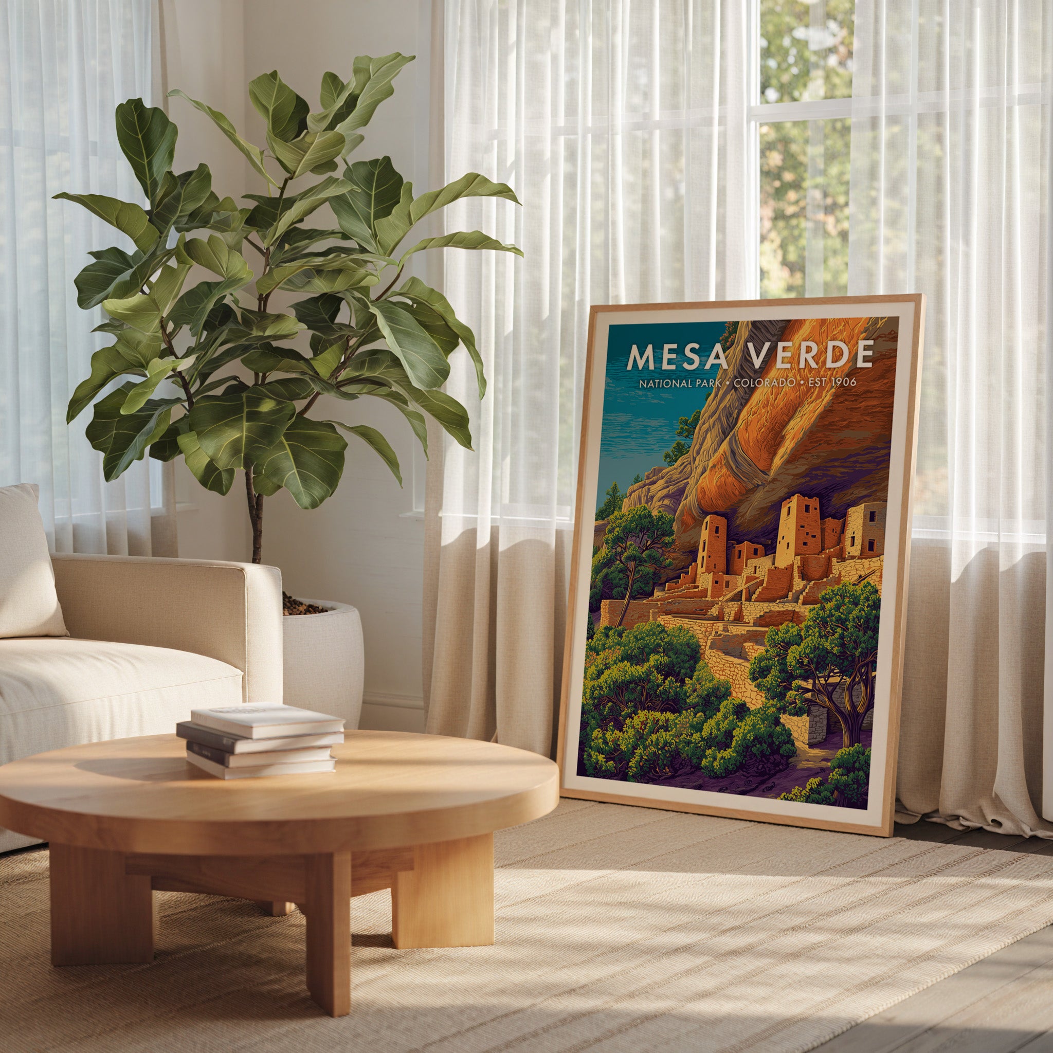 Retro Mesa Verde National Park Print