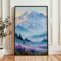 Mount Rainier National Park Watercolor Art