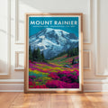 Retro Mount Rainier National Park Print