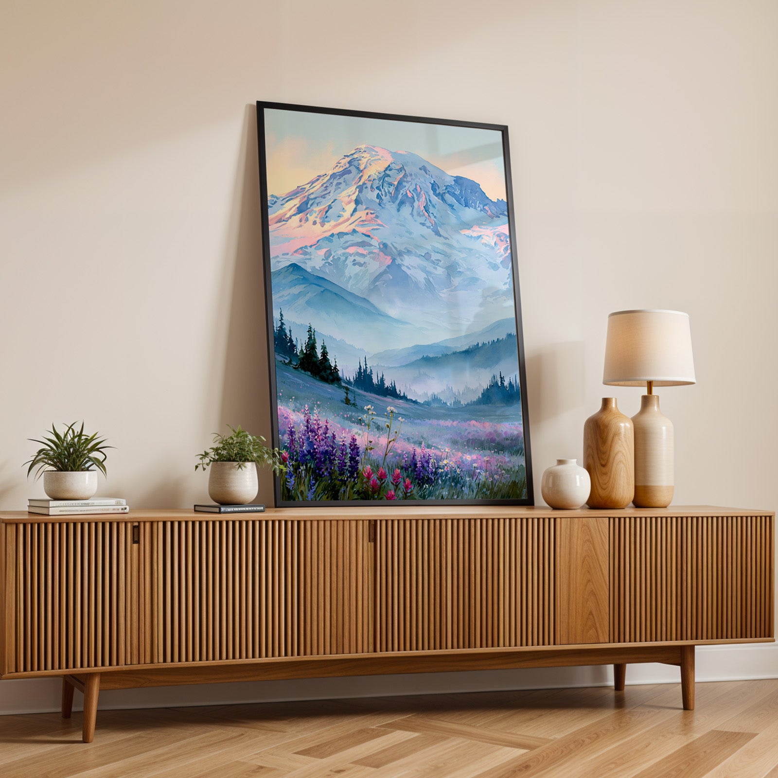 Mount Rainier National Park Watercolor Art