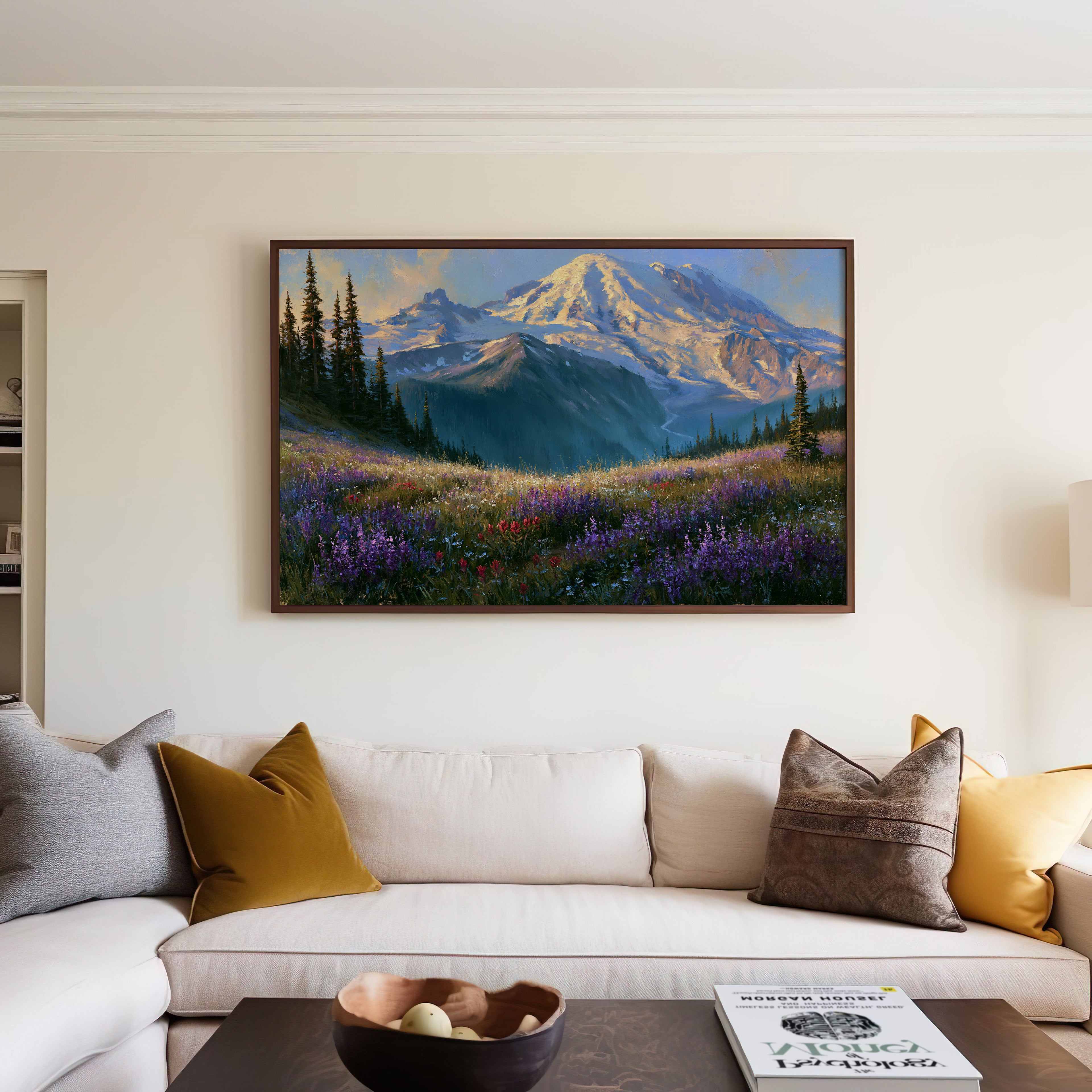 Mount Rainier National Park Classical Oil Painting