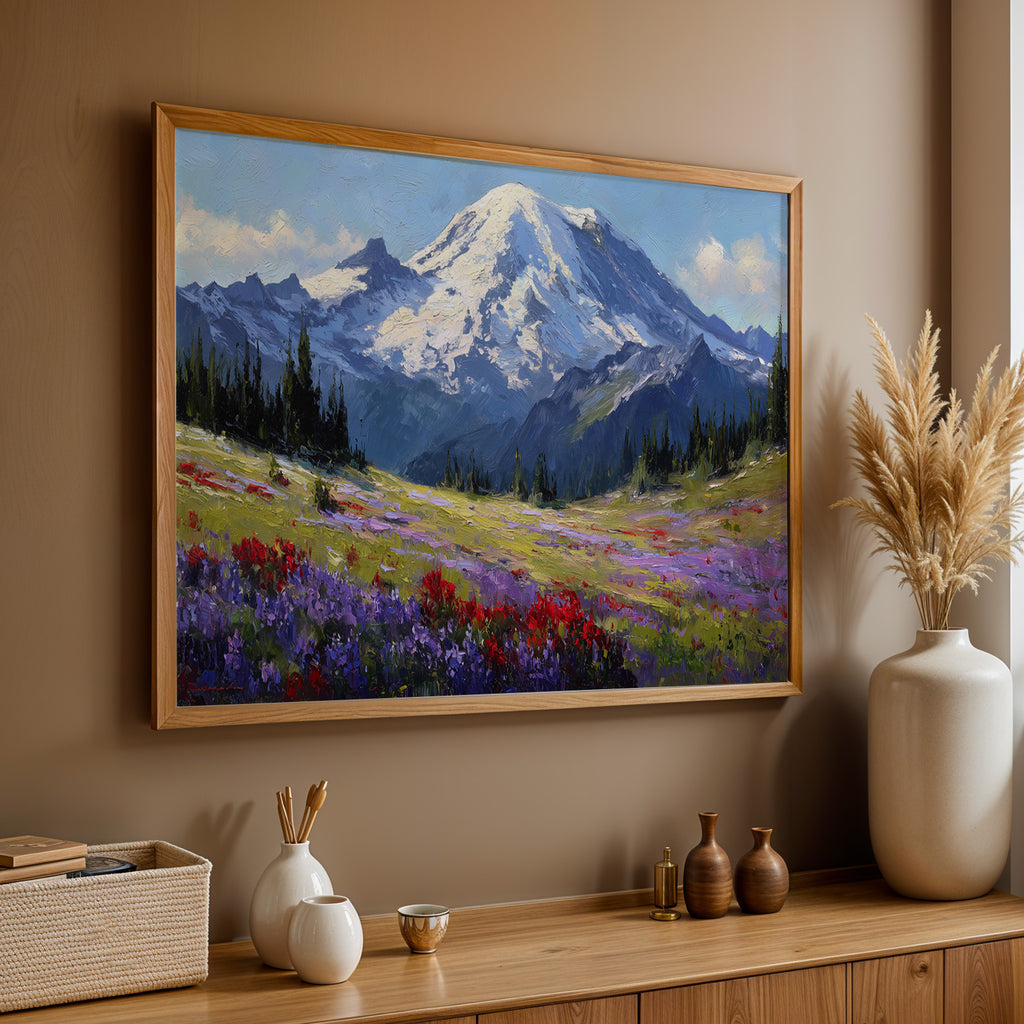 Mount Rainier National Park Oil Painting