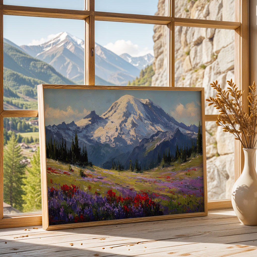 Mount Rainier National Park Oil Painting