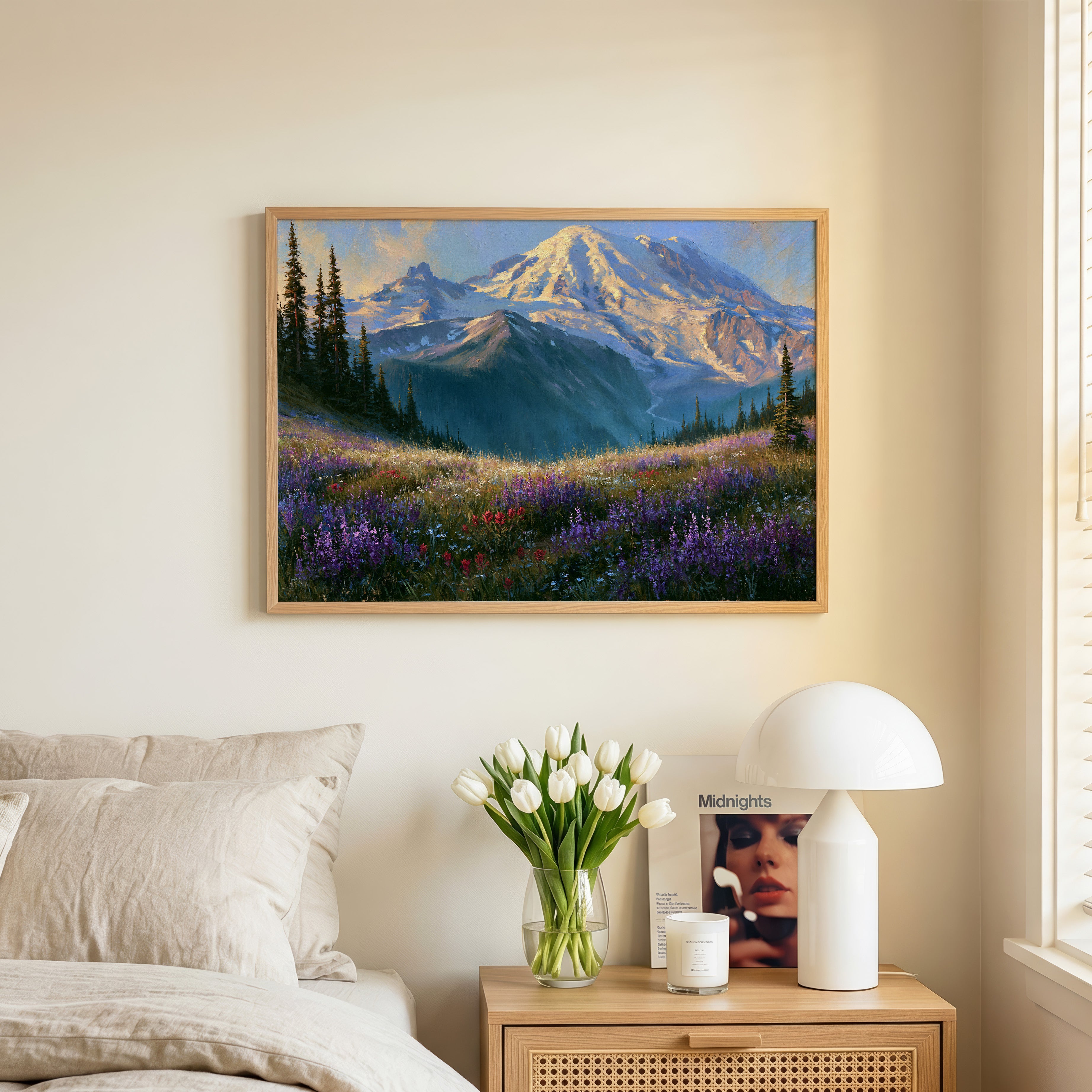Mount Rainier National Park Classical Oil Painting