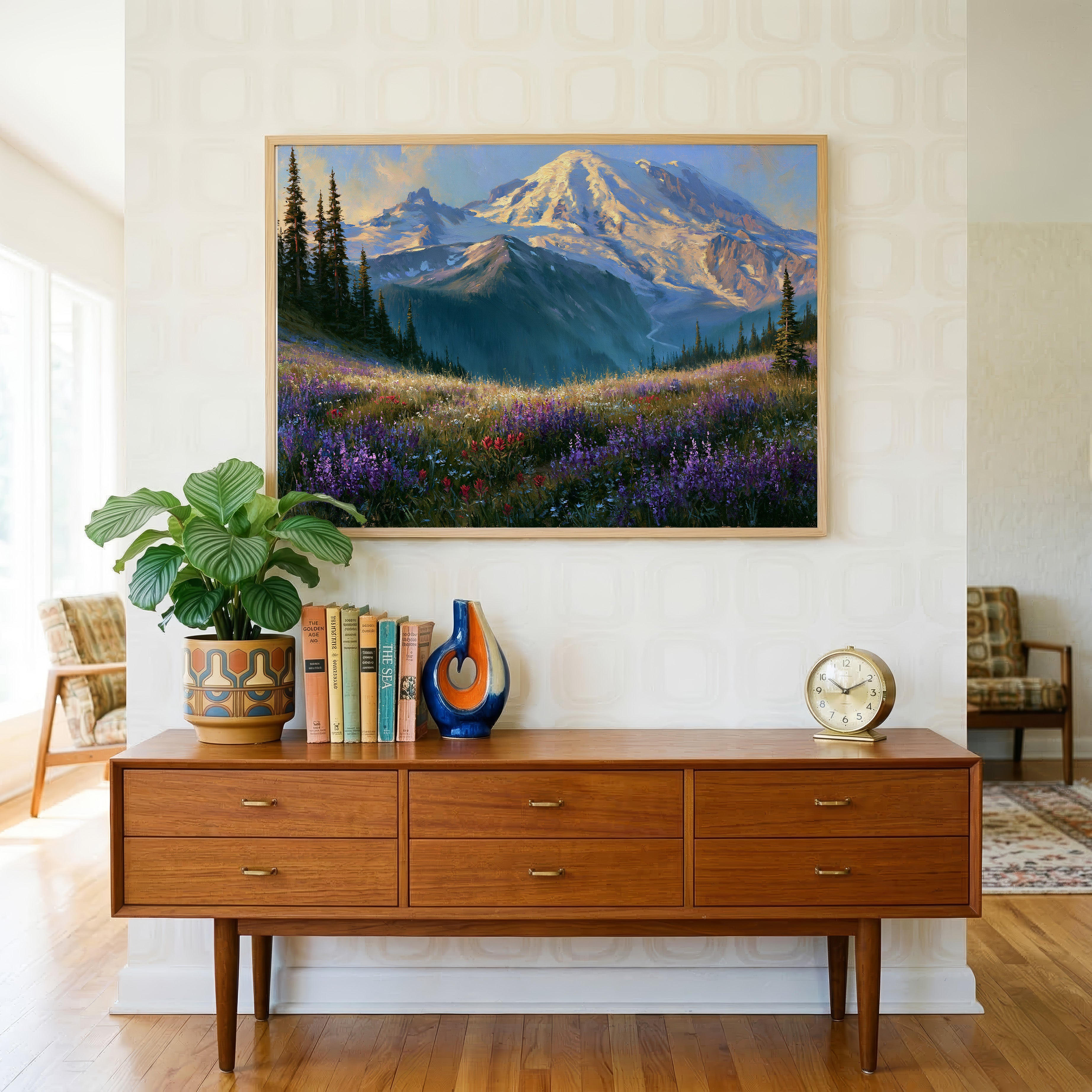 Mount Rainier National Park Classical Oil Painting