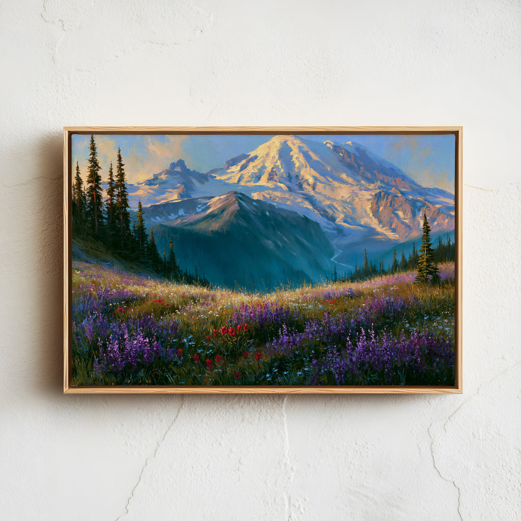 Mount Rainier National Park Classical Oil Painting