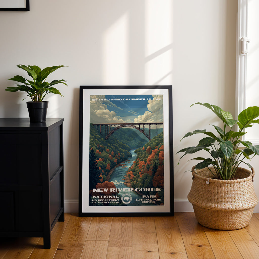 New River Gorge National Park Vintage WPA