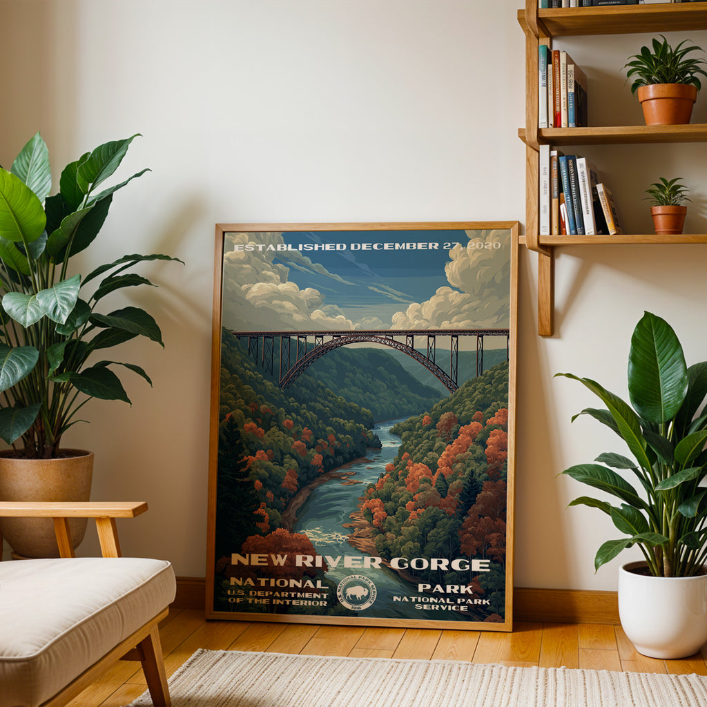 New River Gorge National Park Vintage WPA