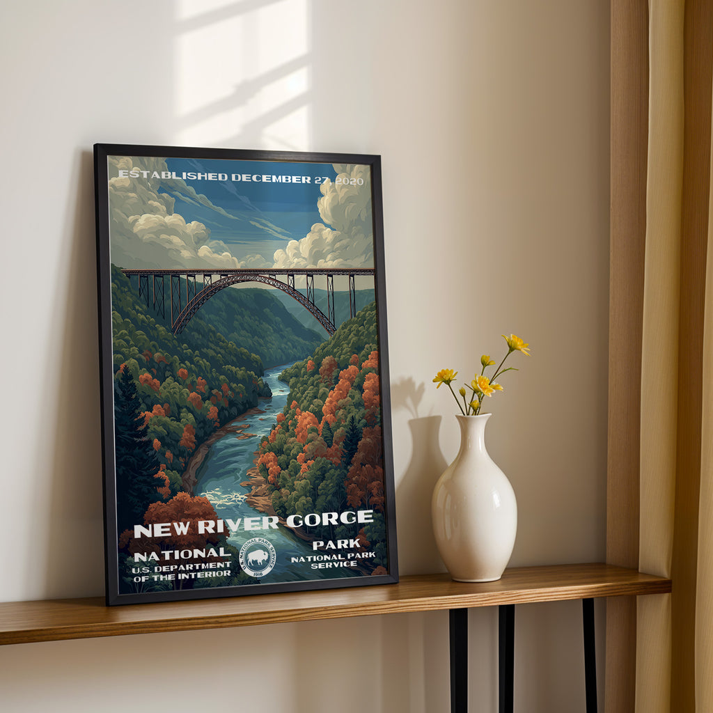 New River Gorge National Park Vintage WPA