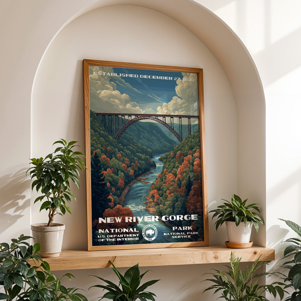 New River Gorge National Park Vintage WPA
