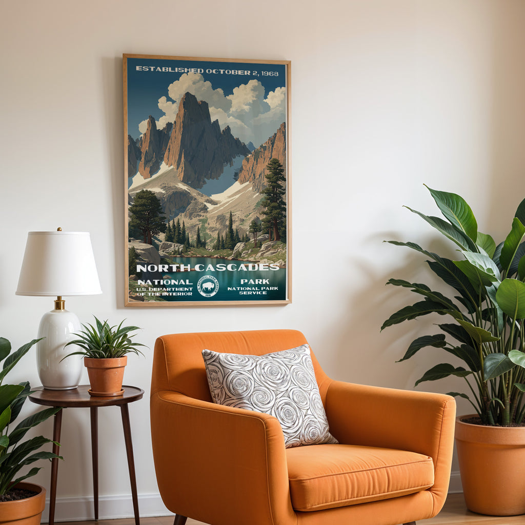 North Cascades National Park Vintage WPA