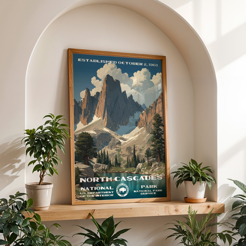 North Cascades National Park Vintage WPA