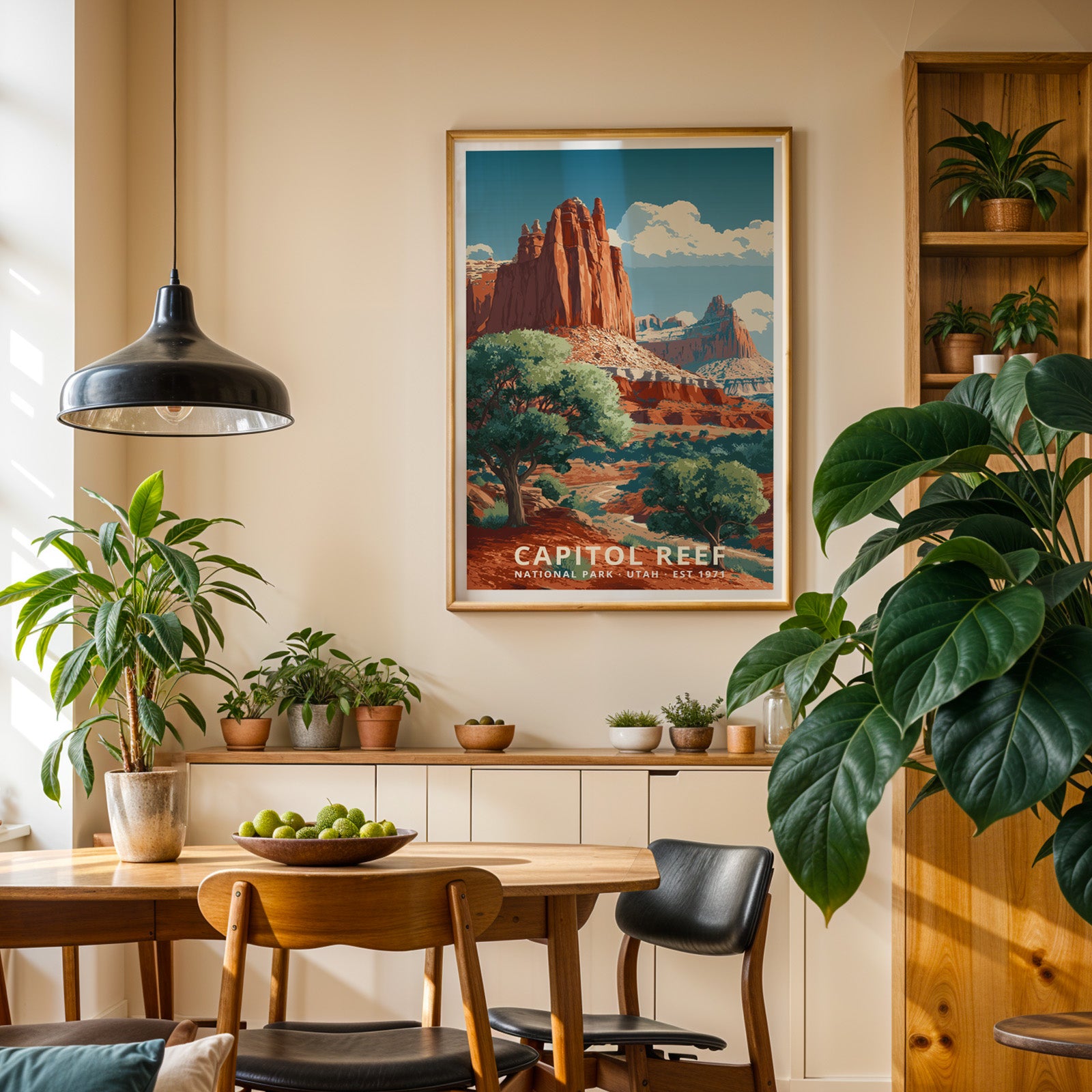Capitol Reef National Park Retro Art Print