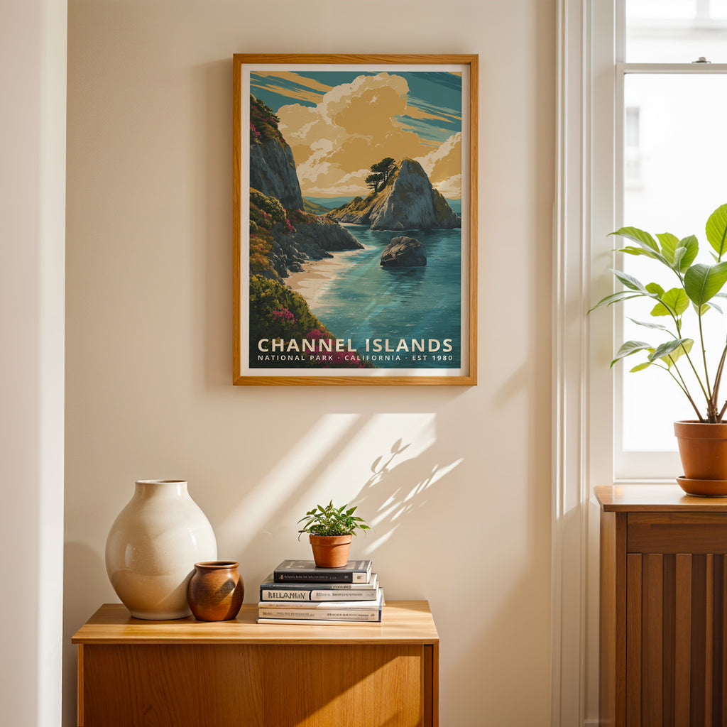 Channel Islands National Park Retro Art Print