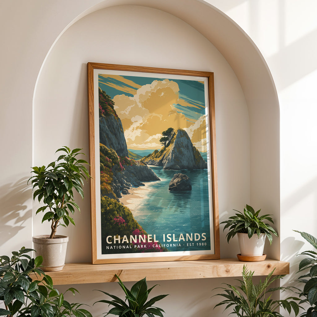 Channel Islands National Park Retro Art Print