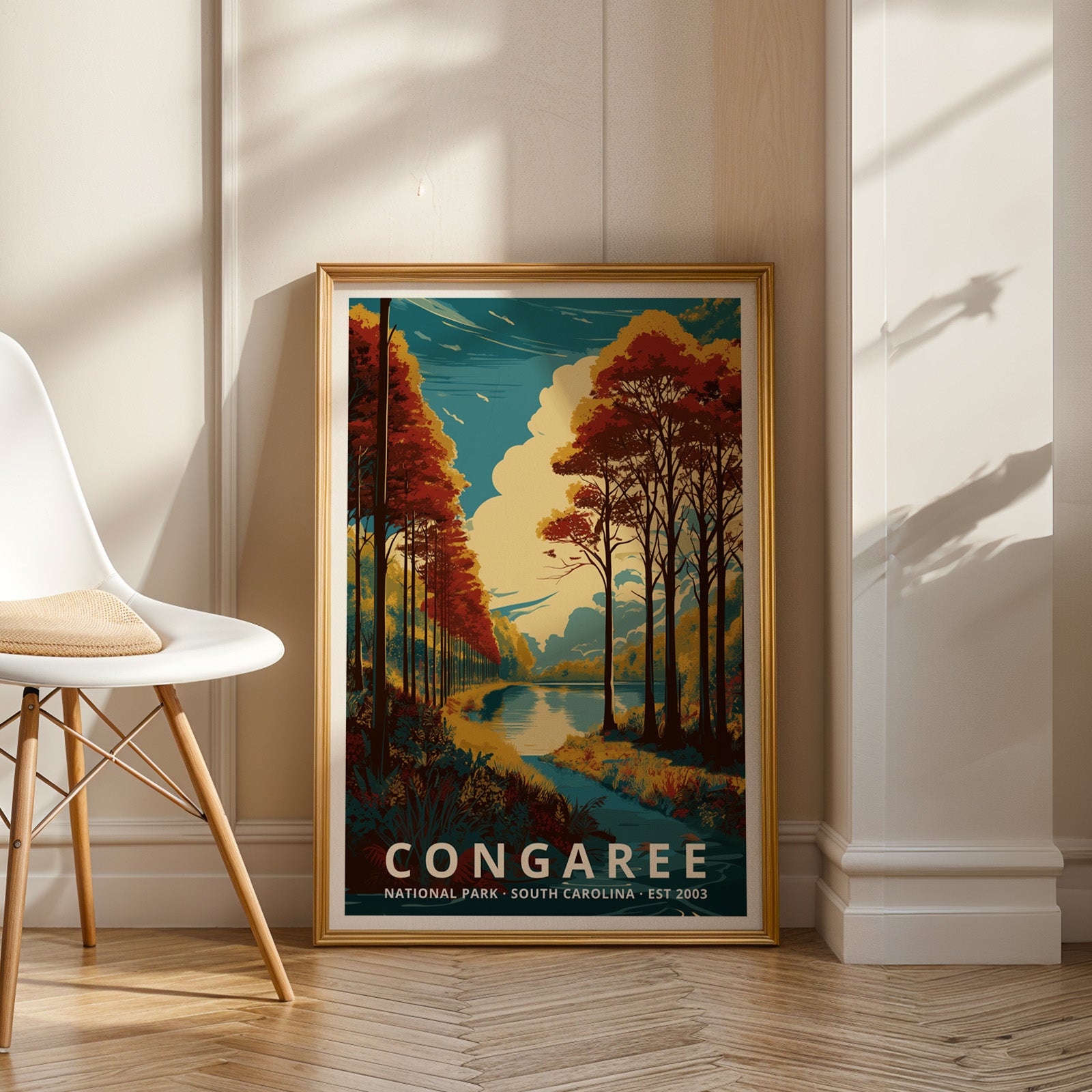Congaree National Park Retro Art Print