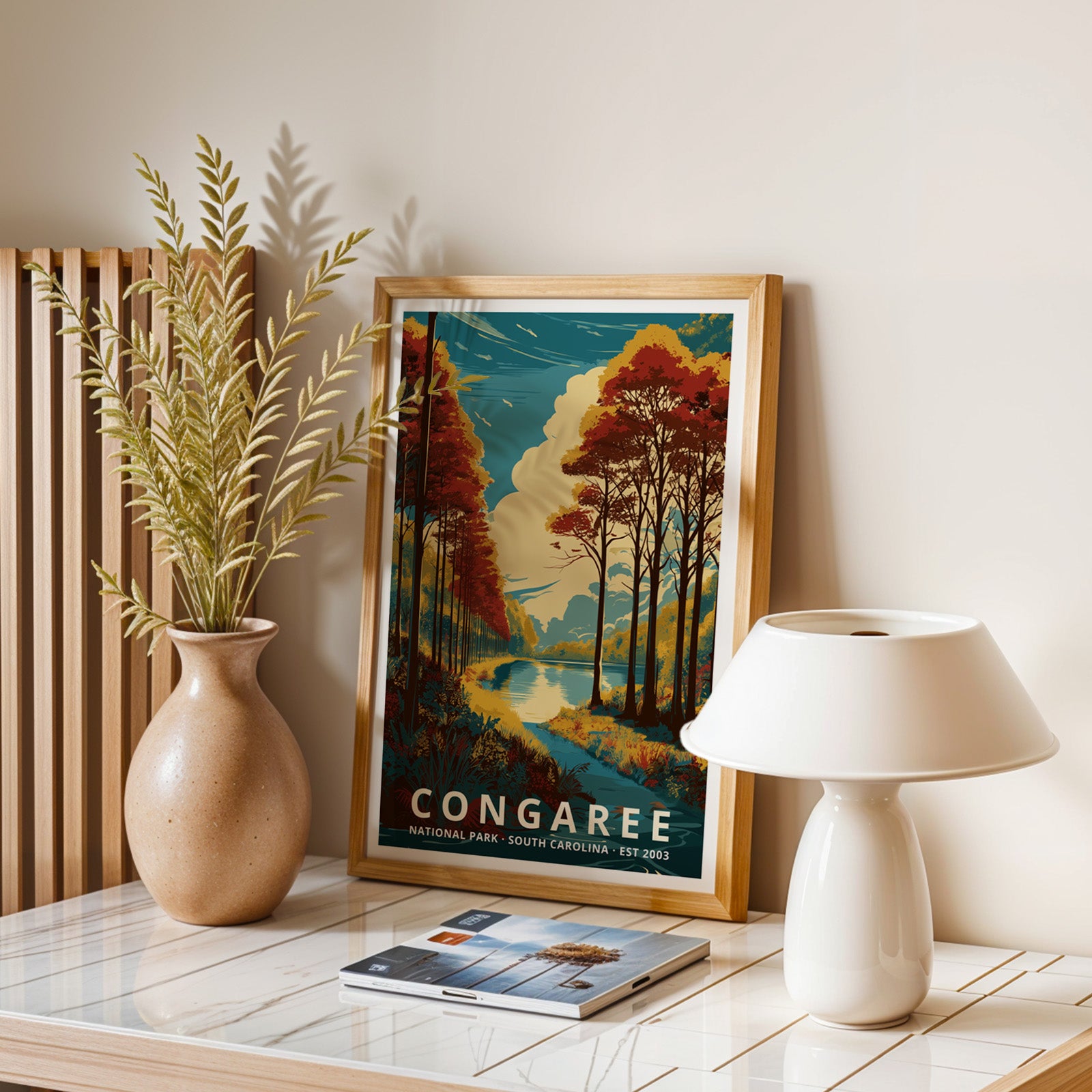 Congaree National Park Retro Art Print