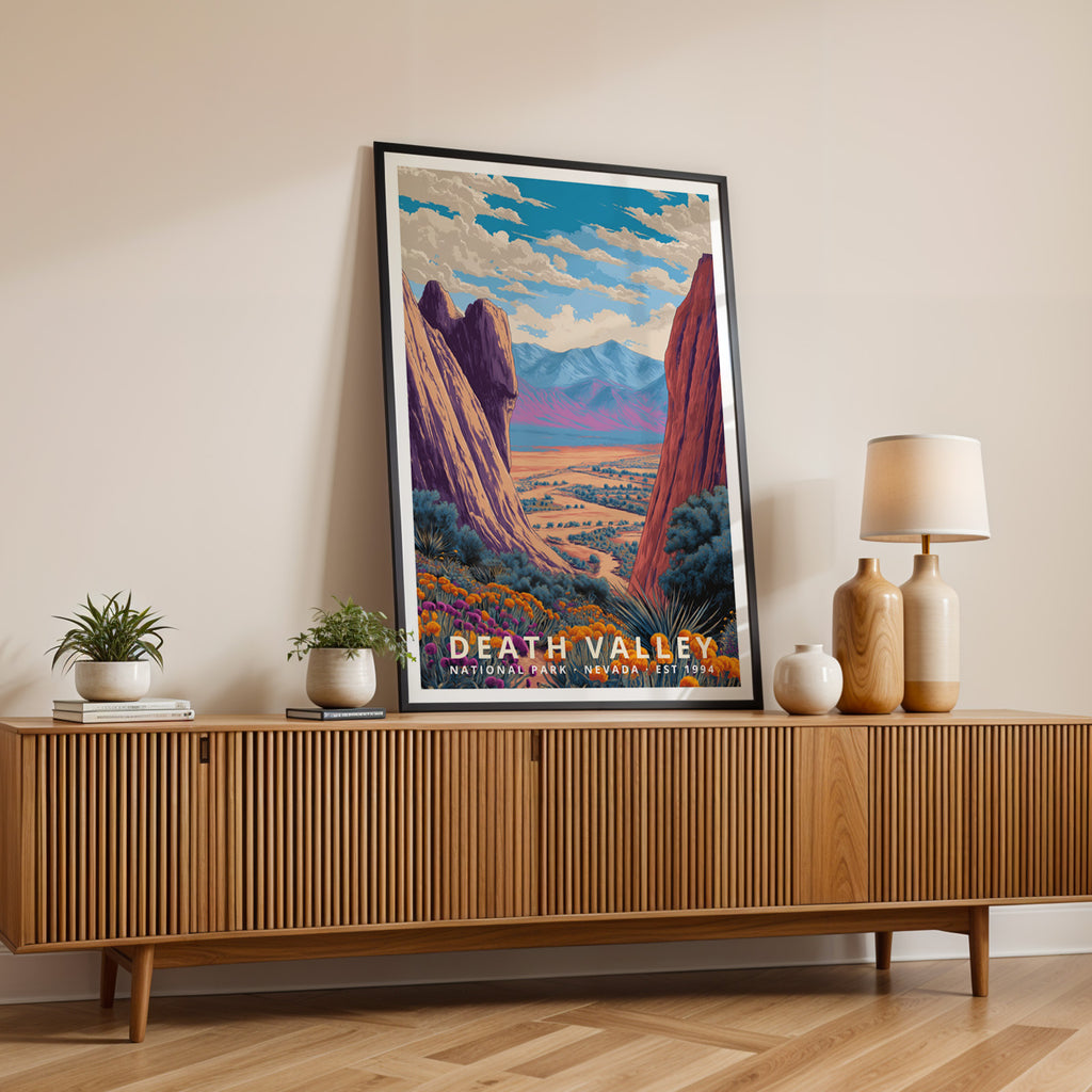 Death Valley National Park Retro Art Print