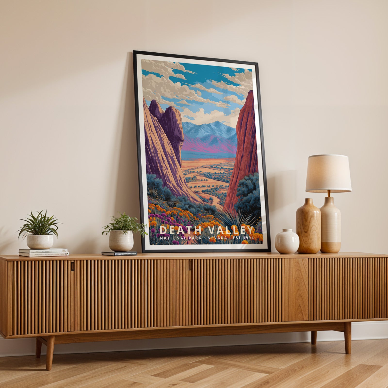 Death Valley National Park Retro Art Print