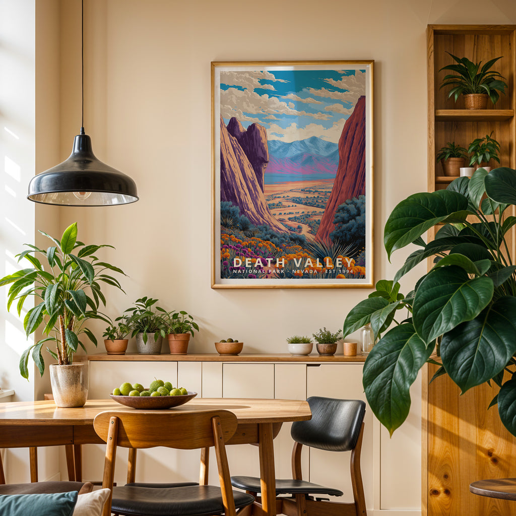 Death Valley National Park Retro Art Print