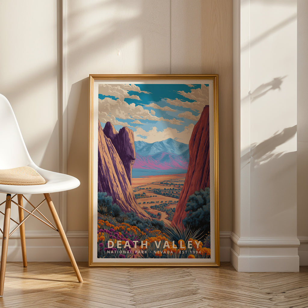 Death Valley National Park Retro Art Print