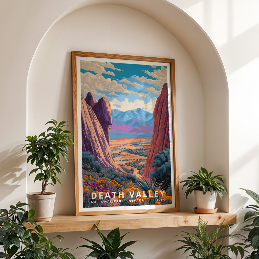 Death Valley National Park Retro Art Print